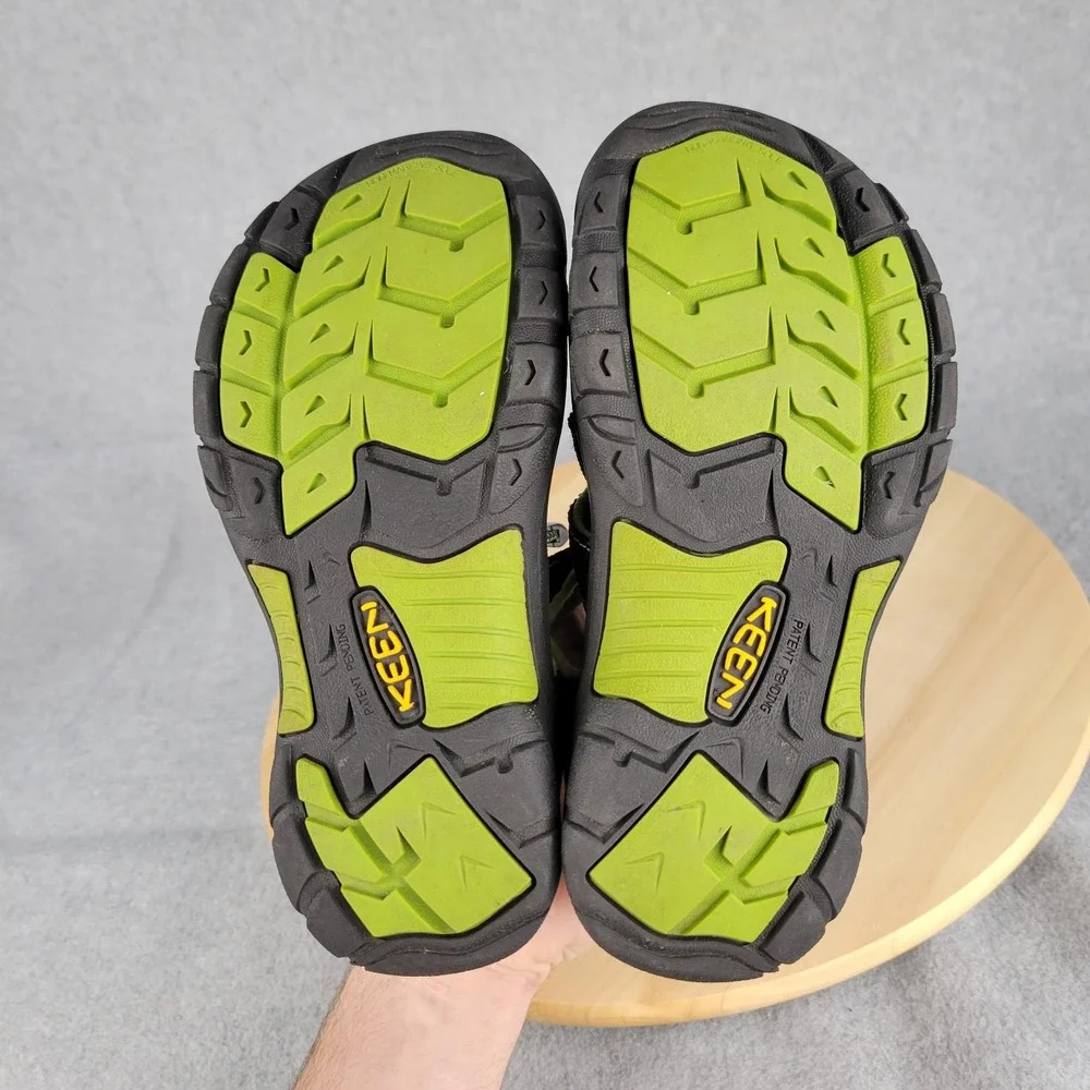Keen Sandals Youth 3 Newport H2 Black Green Water Hike Camp Shoes Outdoor‎ Kids